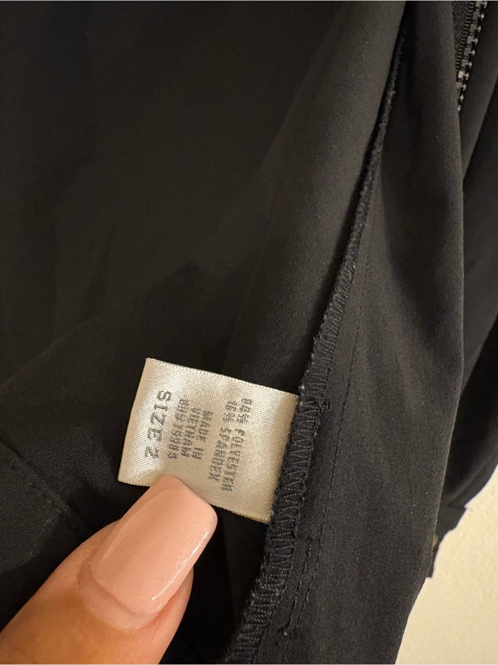 Zenergy Black Zip-Front Jacket with White Piping Size 2 - Picture 3 of 4